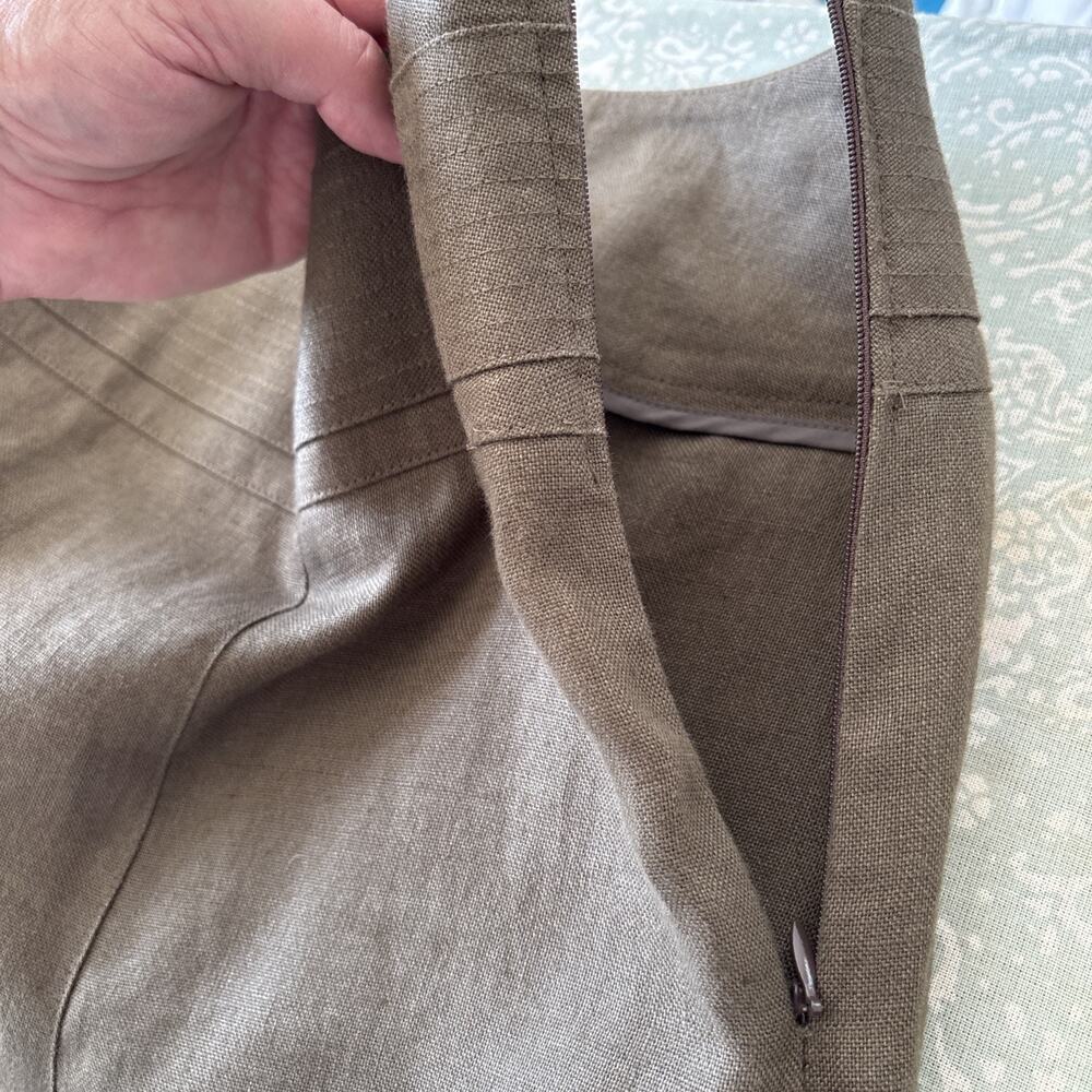 100% Irish Linen Talbots Skirt Coastal Chic Professional Old Money Office | 14 - Picture 8 of 10